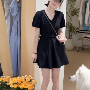 Trendy Back-Tie Design Dress