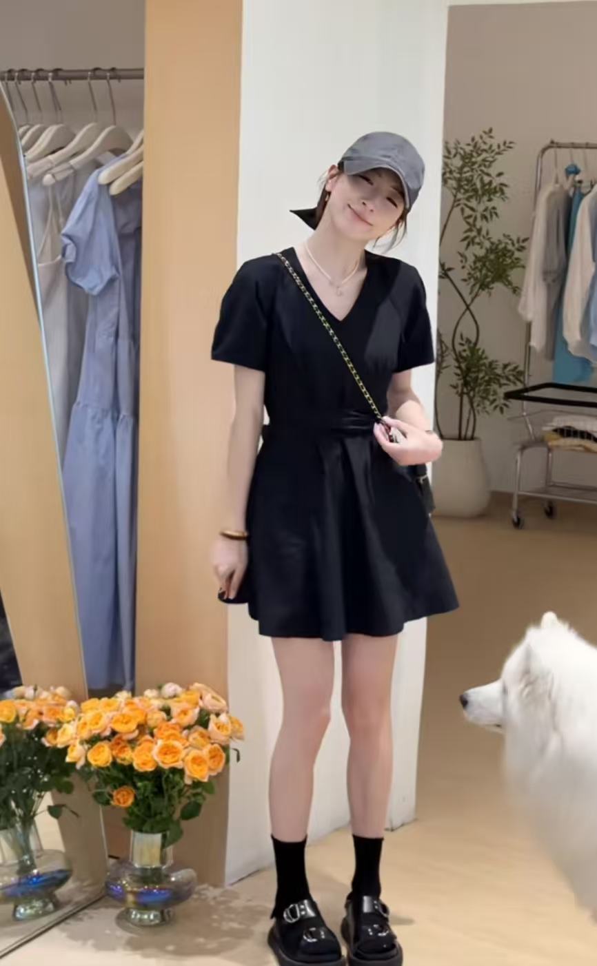 Trendy Back-Tie Design Dress