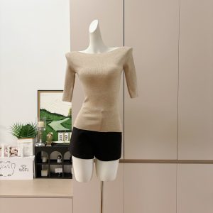 Women's Boat Neck Knit Short Sleeve Top